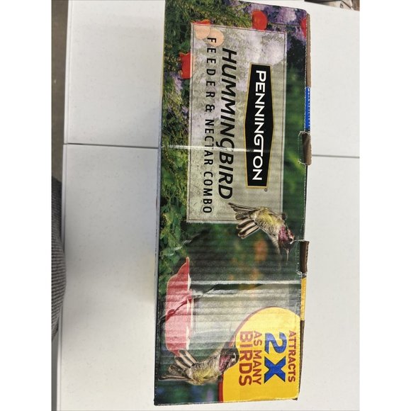 Pennington Glass Hummingbird Feeder & 2 packs of 80oz Nectar - Picture 6 of 6